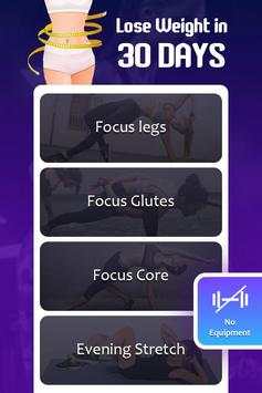 Weight Loss in 30 Days - Fat Burning Exercises screenshot 1
