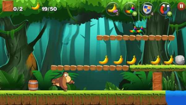 jungle 2 banana monkey running screenshot 2
