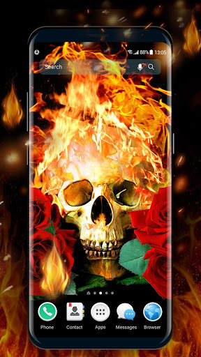 Flaming Skull Live Wallpaper for Free screenshot 3