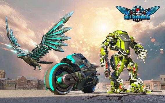 Robot Transforming Wild Eagle Cop Car- Robot Games screenshot 6