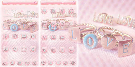 Diamond Rose Gold Pink Theme screenshot 2