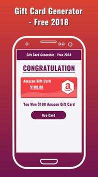 Gift Card Generator - Free 2018 5 تصوير الشاشة