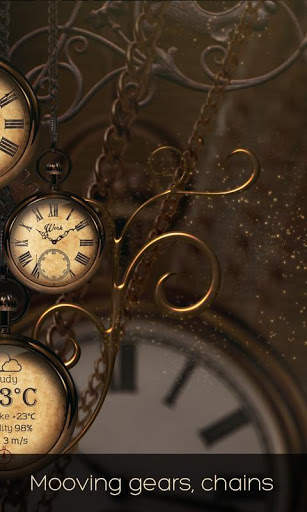 FREE Gold Clock - Live wallpaper screenshot 5