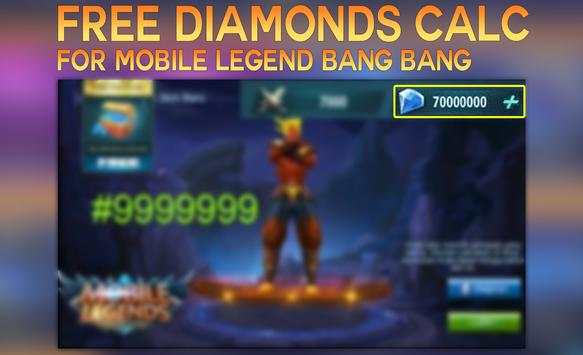 Diamonds Calc for Mobile legend bang bang Free screenshot 1