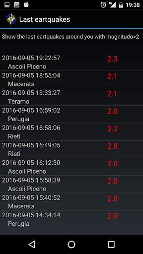Terremoto Alarm Adv скриншот 5