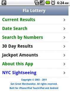 Florida Lottery Lite screenshot 1