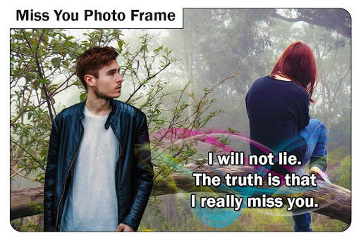 Miss You Photo Frame : Cut Paste Editor screenshot 2