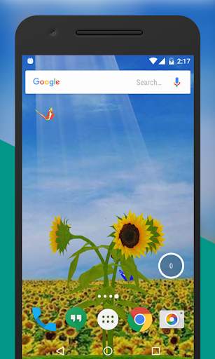 Sunflower 3D LiveWallpaper स्क्रीनशॉट 3