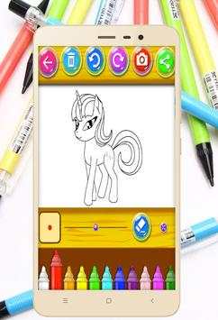 Coloring Unicorn Pony Page screenshot 5