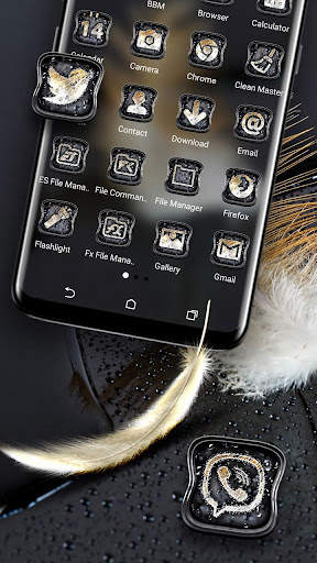 Feather Black Water Drop Theme screenshot 2