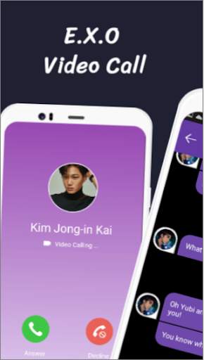 EXO Video Call and Live Chat ☎️ E.X.O Messenger ☎️ screenshot 1
