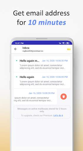 10 Minute Mail - Temp Mail screenshot 2