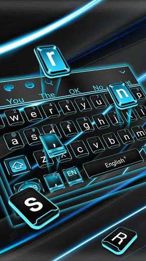 Tech Black Blue Keyboard screenshot 1