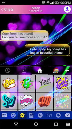 Neon Dream Emoji Keyboard screenshot 3