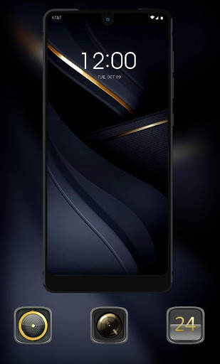 Abstract theme black golden supple screenshot 2