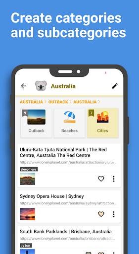 Keeplink: Links/Bookmarks manager 3 تصوير الشاشة
