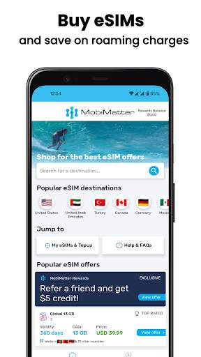 MobiMatter: eSIM Marketplace screenshot 1