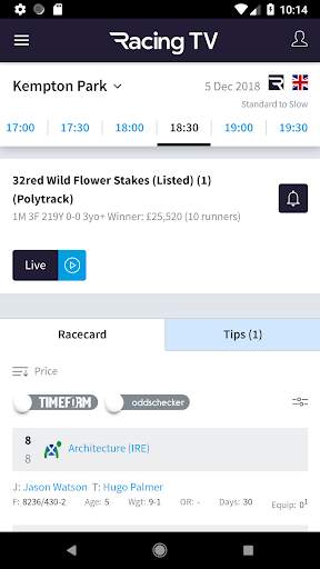 Racing TV – Live Horse Racing screenshot 1