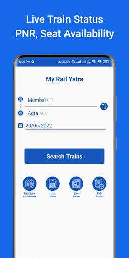 My Rail Yatra Train Status PNR screenshot 1