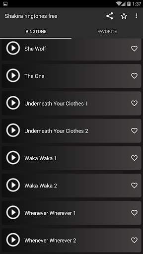 Shakira ringtones free screenshot 4