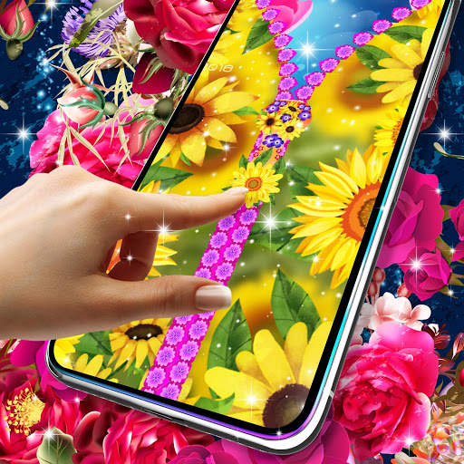 Flower lock screen zipper screenshot 3