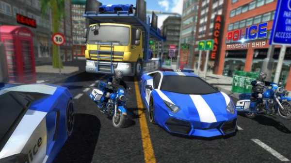 Polizei Schiff Transporter Spiel - Auto Spiel screenshot 3