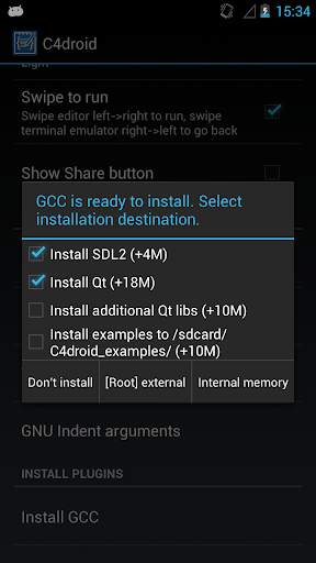 GCC plugin for C4droid screenshot 1