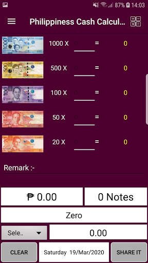 Philippines Easy Cash Calculator Plus screenshot 1