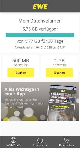 EWE Mobildaten screenshot 1