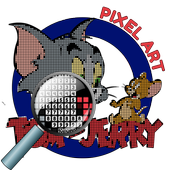 Color by Number Tom and Jerry Pixel Art icon