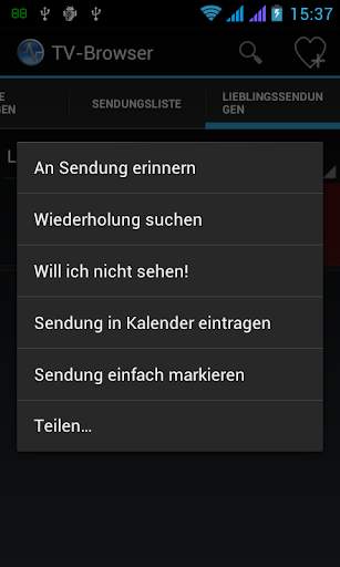 TV-Browser SimpleMarkerPlugin screenshot 1
