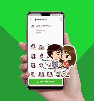 Romantic Couple Love Story WA Stickers Pack screenshot 5