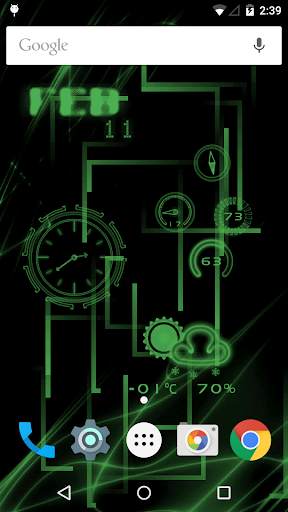 Neon Clock GL Live wallpaper screenshot 1