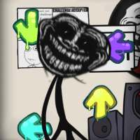 Fnf mod vs trollface logo