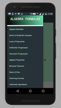 Algebra Formulas скриншот 1
