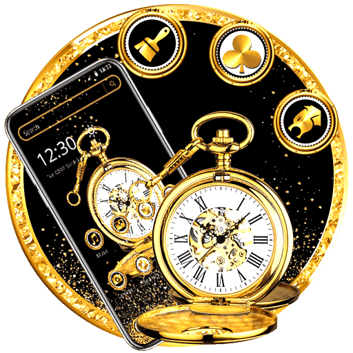 Golden Clock Launcher Theme⏰ icon