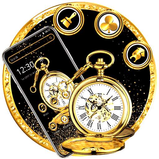 Golden Clock Launcher Theme⏰ 1.1.1