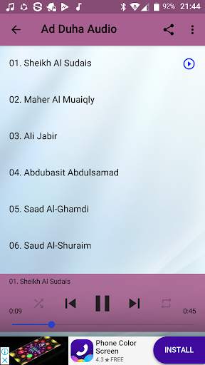 Ad Duha Offline Mp3 screenshot 3