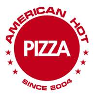 American hot pizza logo