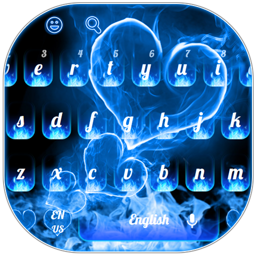 Cool Blue Flame Love Keyboard icon