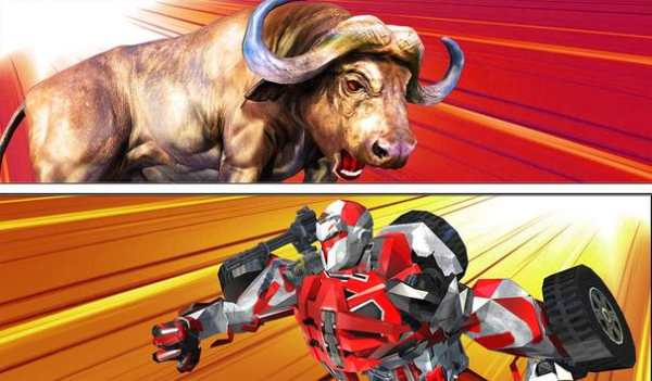 Super X Robot VS Angry Bull Attack Simulator screenshot 14