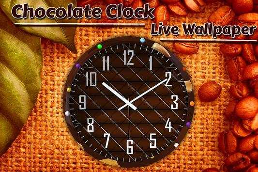 chocolate clock live wallpaper in lock screen screenshot 1