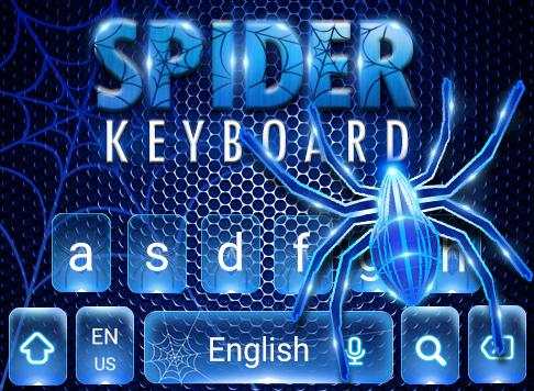 Blue Spider Keyboard Theme 5 تصوير الشاشة