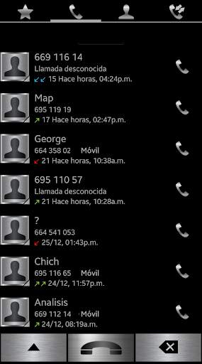 THEME SWIPE DIALER SILVER METAL screenshot 4