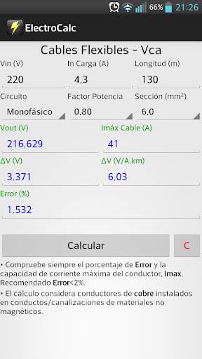 ElectroCalc (en español) screenshot 4