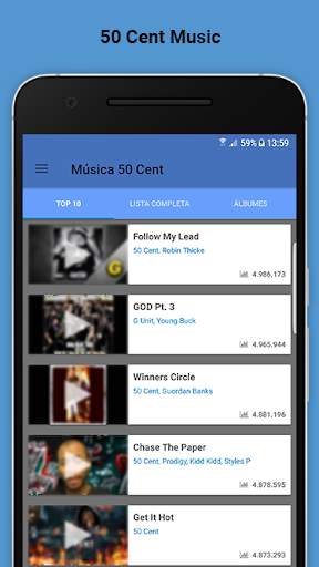 50 Cent music : Toda la música de 50 Cent screenshot 1