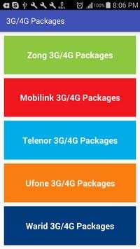 3G Packages Pakistan screenshot 1