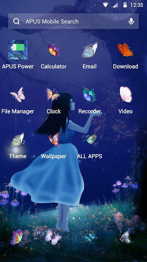 Dream Butterfly APUS Launcher theme screenshot 2