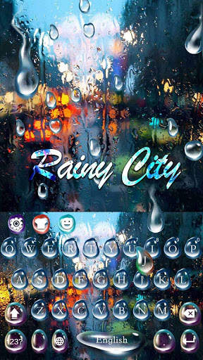 Rainy City Keyboard Theme स्क्रीनशॉट 4