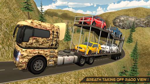 Offroad Army Car Transporter - World War Challenge screenshot 10